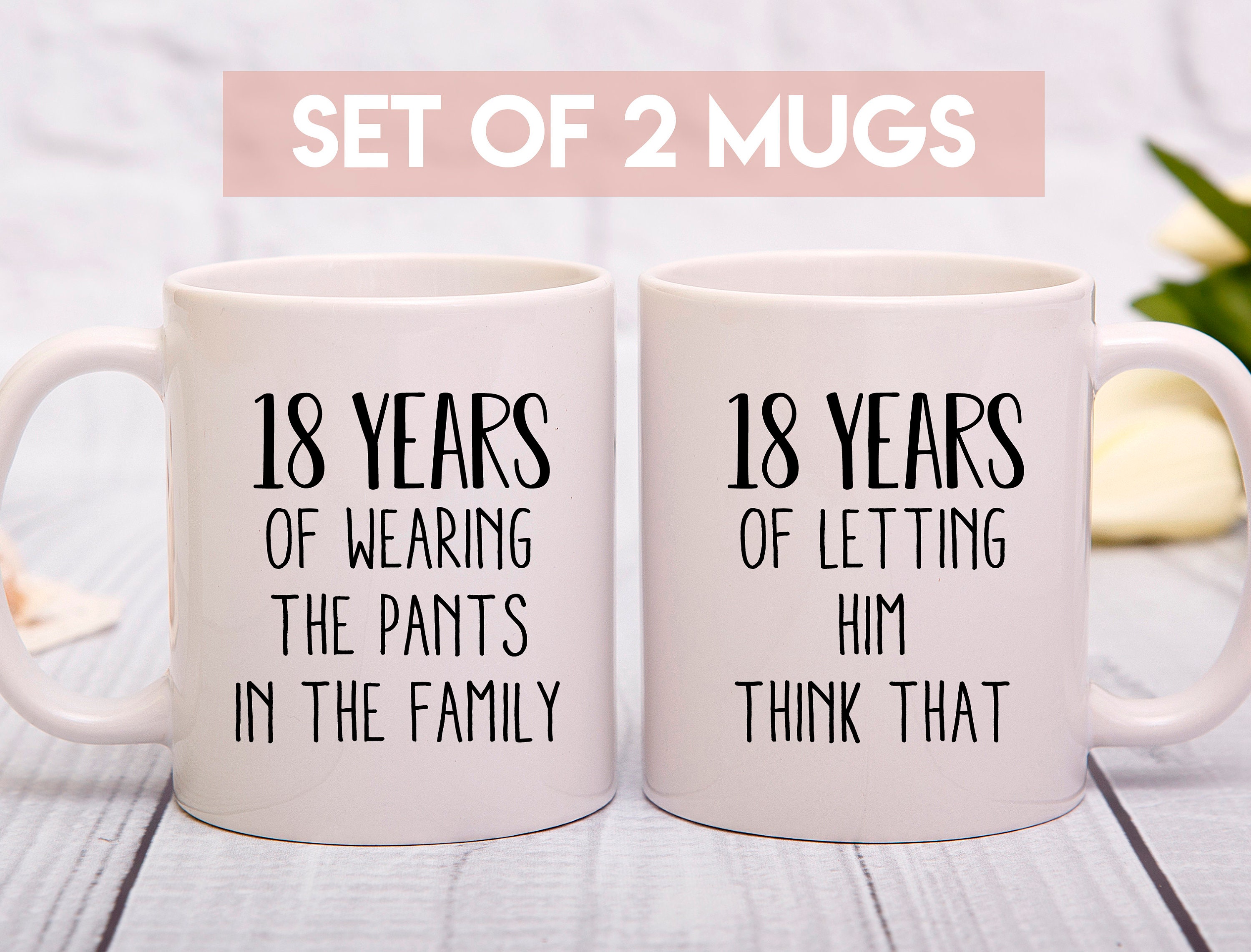 18th Anniversary Gift 18th Wedding Anniversary Mug 18 years Etsy