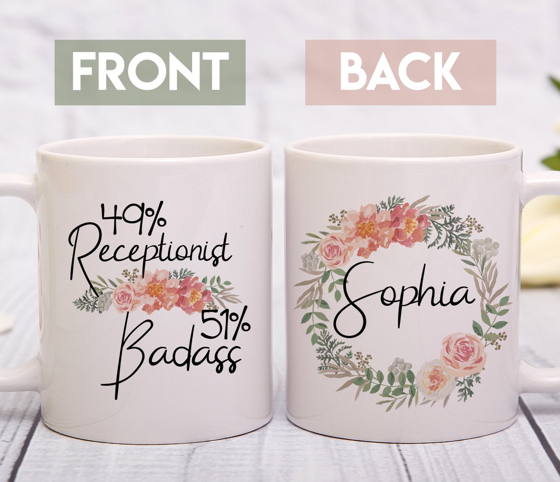 Receptionist Mug Receptionist Gift Receptionist Coffee Cup Etsy