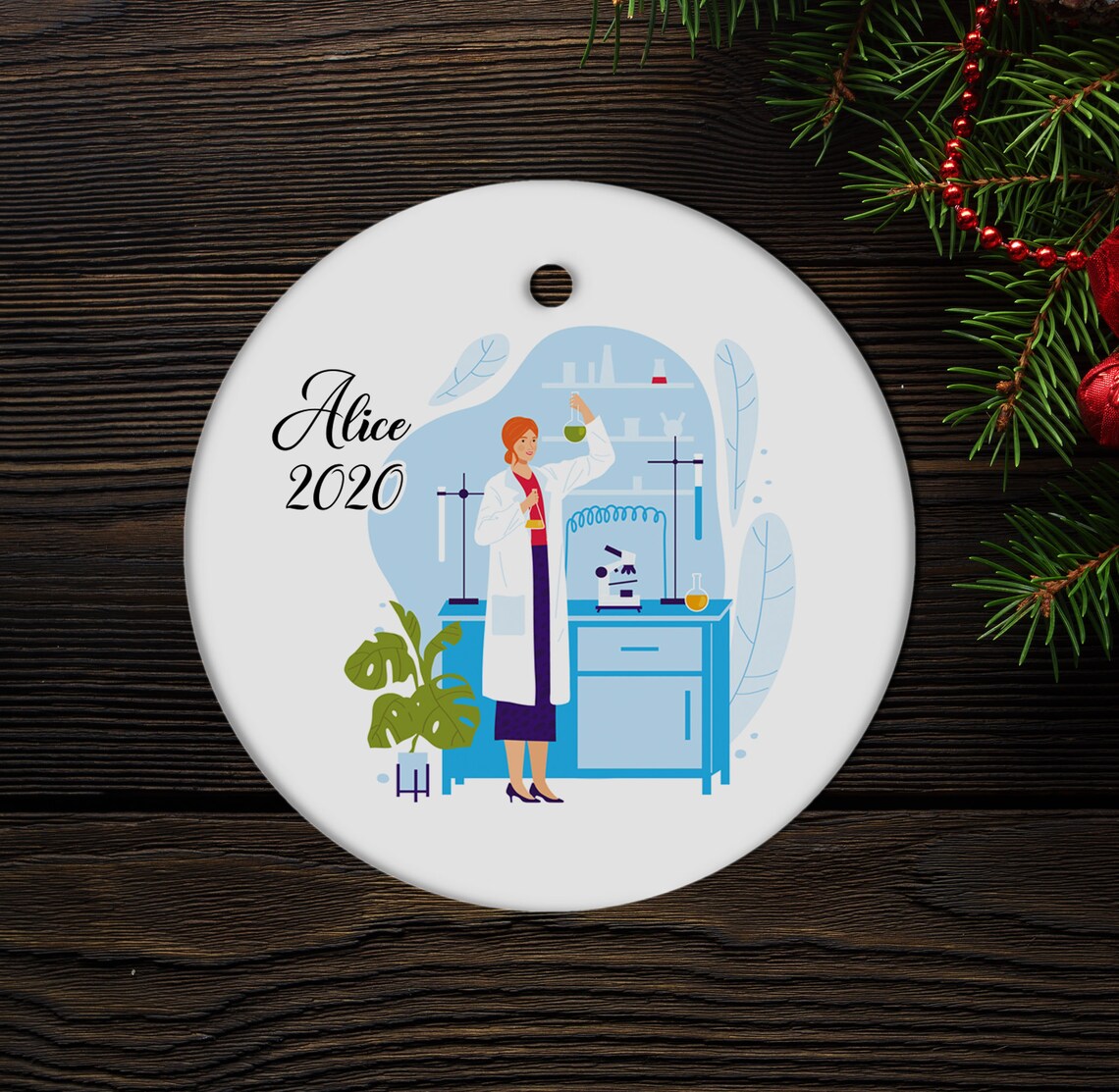 Chemist Ornament Chemist Christmas Tree Ornament Chemist Etsy