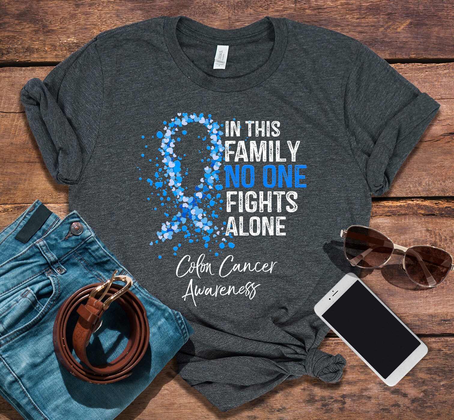 In This Family No One Fights Alone Shirt / Tank Top / Hoodie | Etsy