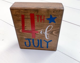 4th of July, tiered tray decor, USA, Memorial Day, Independence Day, coffee bar sign, rustic sign, patriotic, Fourth of July, rae dunn decor