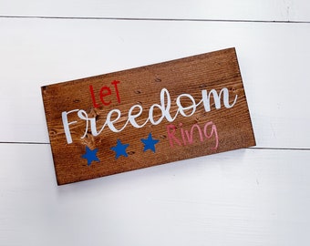 4th of July, tiered tray decor, USA, Memorial Day, Independence Day, coffee bar sign, rustic sign, patriotic, Fourth of July, rae dunn decor