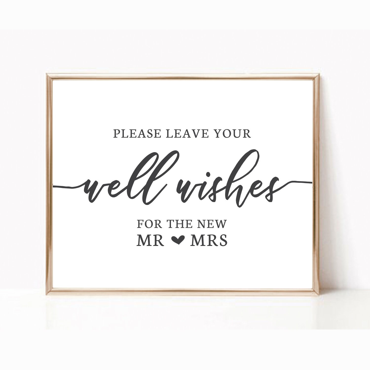 PRINTABLE Please Leave Your Well Wishes For The New Mr and Mrs | Etsy