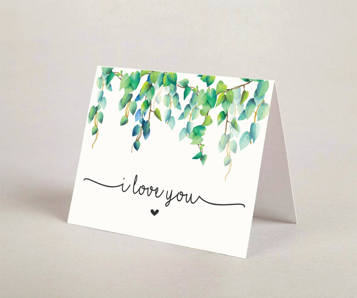 Printable I Love You Greeting Card I Love You Card - Etsy UK