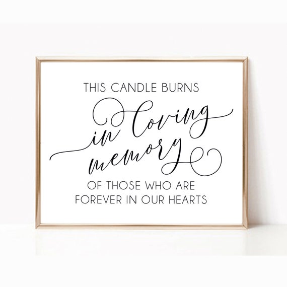 In Loving Memory Sign This Candle Burns Sign This Candle Burns Template 