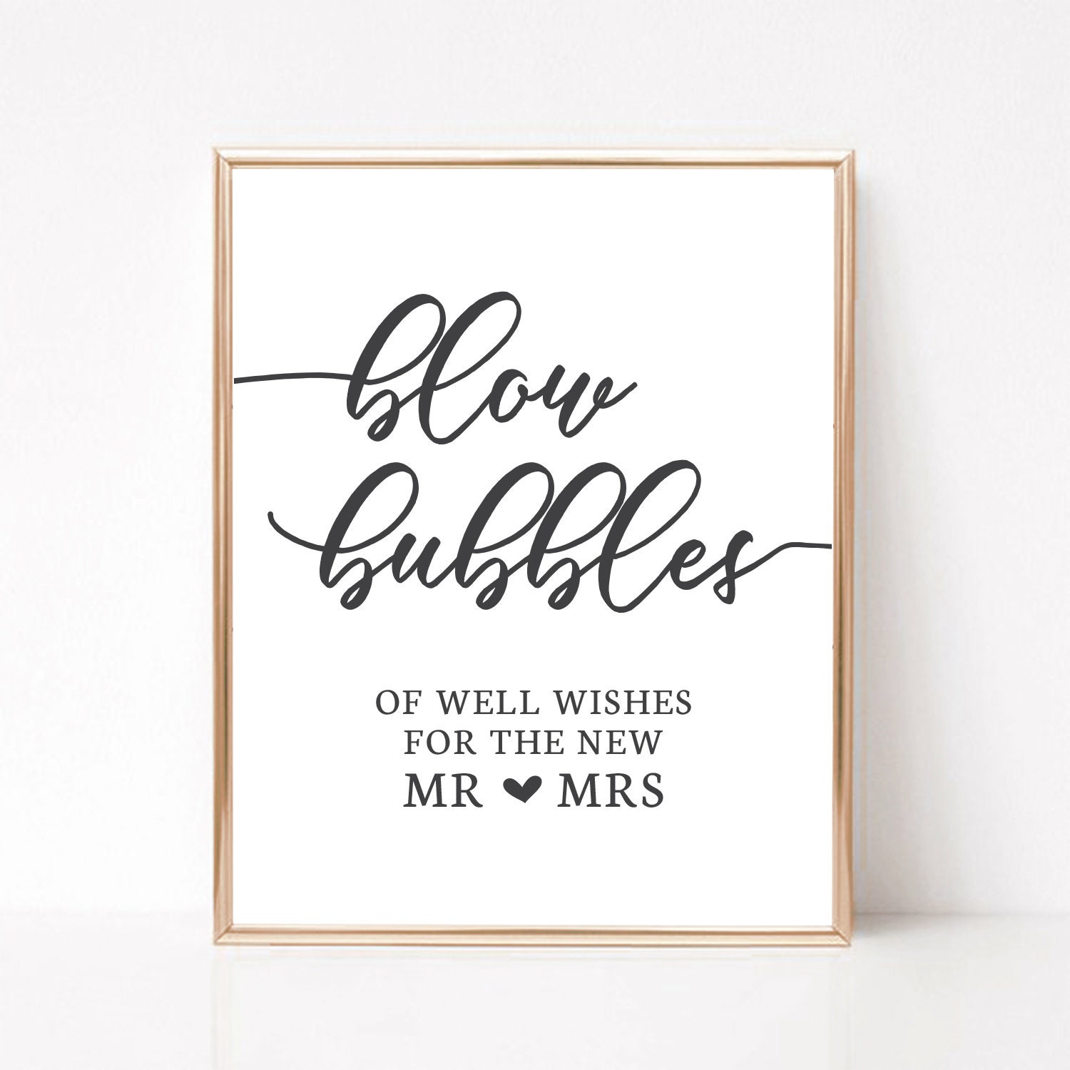 PRINTABLE Blow Bubbles of Well Wishes for the New Mr and Mrs Etsy
