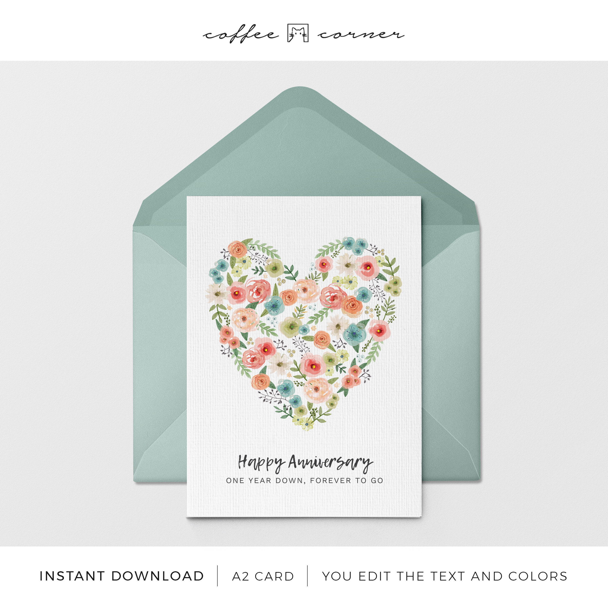 Happy Anniversary Editable Card Template, A221 Anniversary Card, DIY Wedding  Anniversary Card, 21st Anniversary Card Template  Cgc21a With A2 Card Template