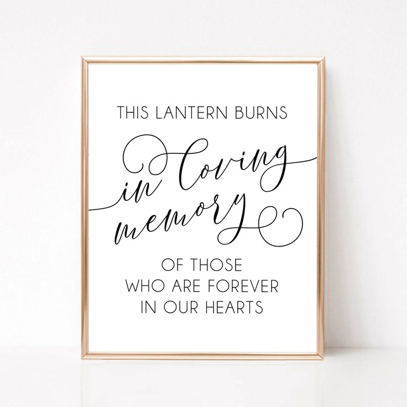 PRINTABLE This Candle Burns In Loving Memory Sign Forever In Etsy