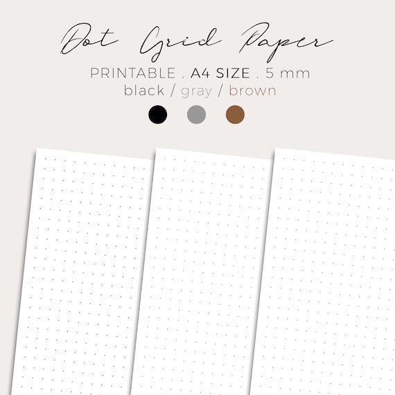 printable a4 dot grid paper bullet journal dot grid paper a4 etsy