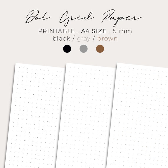 printable a4 dot grid paper bullet journal dot grid paper a4 etsy