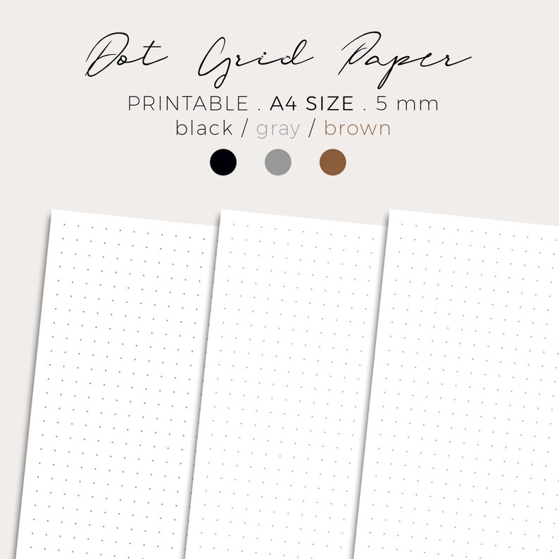 printable a4 dot grid paper bullet journal dot grid paper