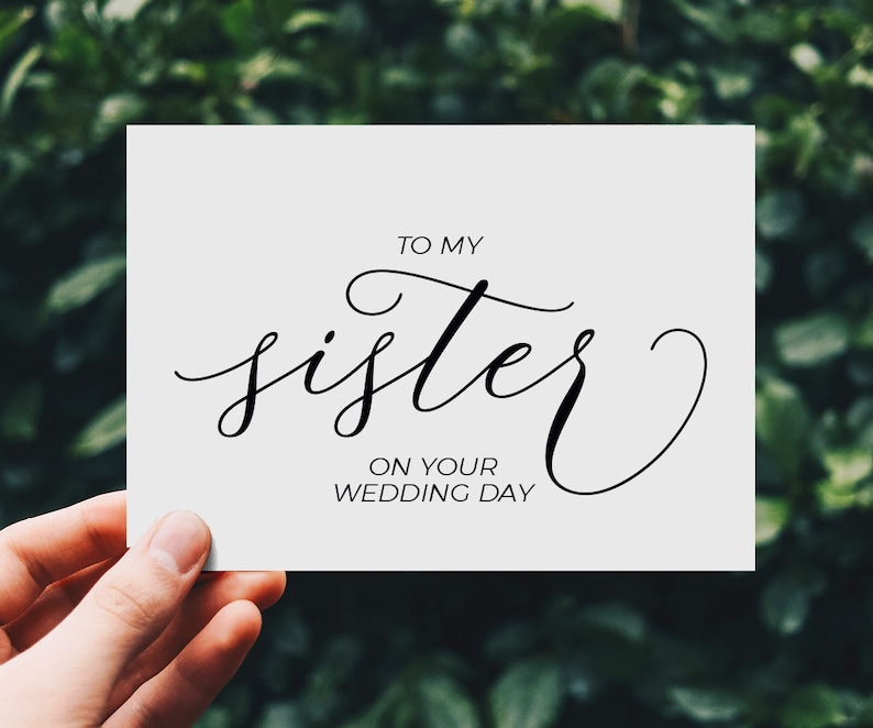 To My Sister On Your Wedding Day On My Wedding Day Cards 05 CRDC Printable Wedding Card To My Sister On Your Wedding Day Card