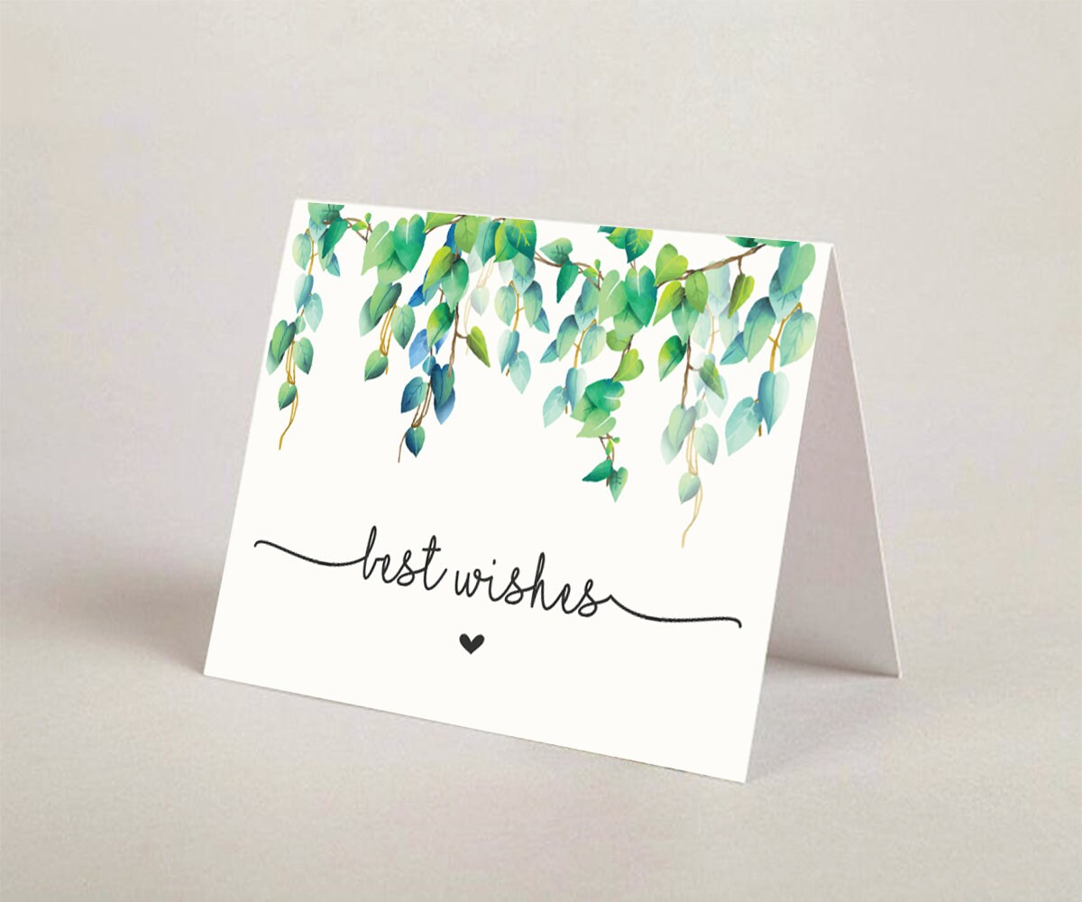 Printable Best Wishes Greeting Card Best Wishes Card Best - Etsy
