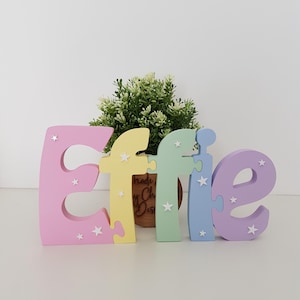 Personalised Jigsaw style Name Sign freestanding