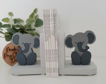 Elephant Bookends, jungle/safari, kids room, nursery decor