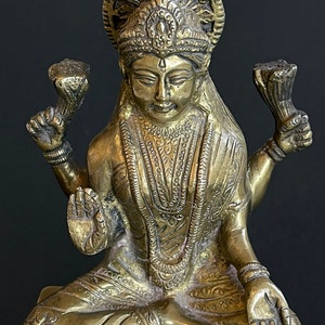 Heavy bronze Goddess Lakshmi India