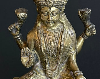 Heavy bronze Goddess Lakshmi India