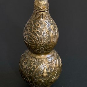 Chinese Bronze Double Gourd Vase