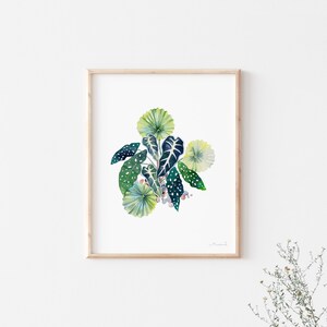 Indoor Plants - 8x10, 11x14 Giclee Print of watercolor painting