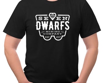 Seven Dwarfs Mining Company Drôle personnalisé Imprimé Disney Style Tee Shirt