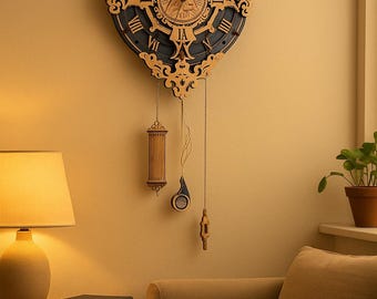 3D Wooden Puzzle Clock - DIY Model Kit for Adults & Kids