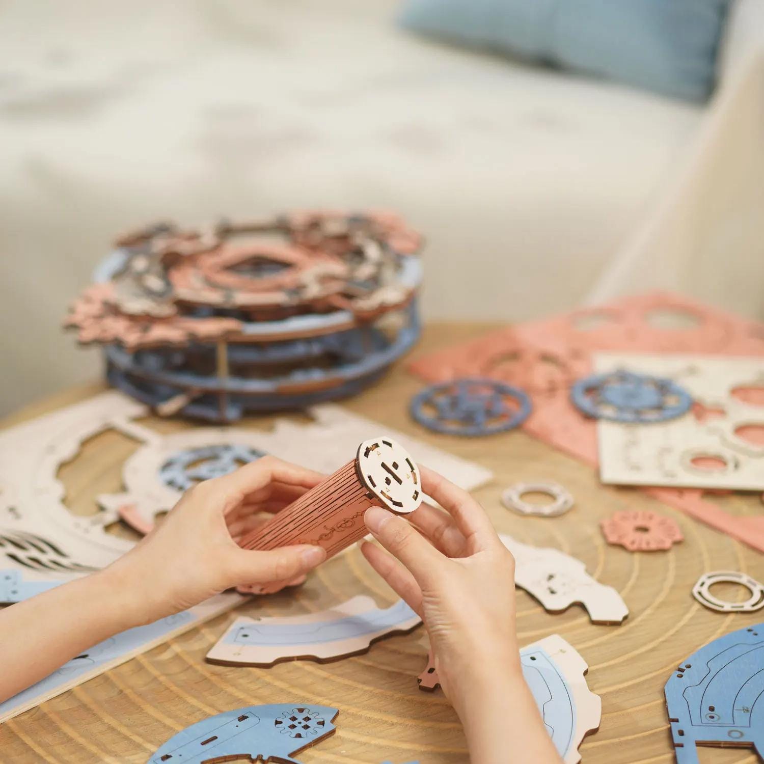 3D Wooden Puzzle Clock - DIY Model Kit for Adults & Kids - Etsy