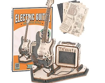 3D-Holzpuzzle Gitarre Craft Model Kits Bauen Musikinstrument