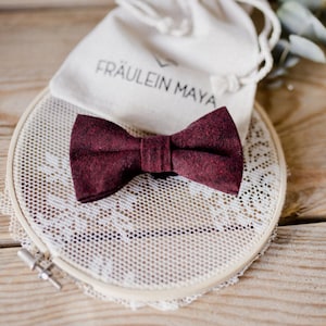 wine red bow tie boys for wedding, children&#39;s birthday, registry office or ring bearer | burgundy