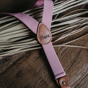 Bretelle per ragazze rosa per bambini - inclusa incisione / bretelle per ragazze, abbigliamento per ragazze