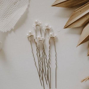 Bridal Hairpins Silver with Pearls (5 pieces) | Hairpins Pearls, Hairpins Bridal, Hair Accessories Wedding, Pearl Hairpins, Hair Accessories