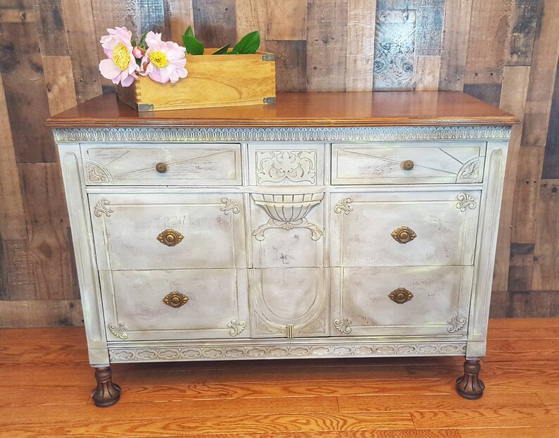 S O L D Vintage Antique Dresser Buffet Changing Table Etsy