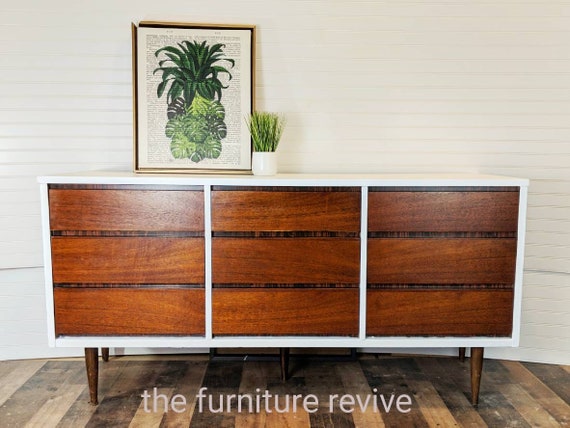 Sold Sample Of Work Bassett Mid Century Modern Long Etsy