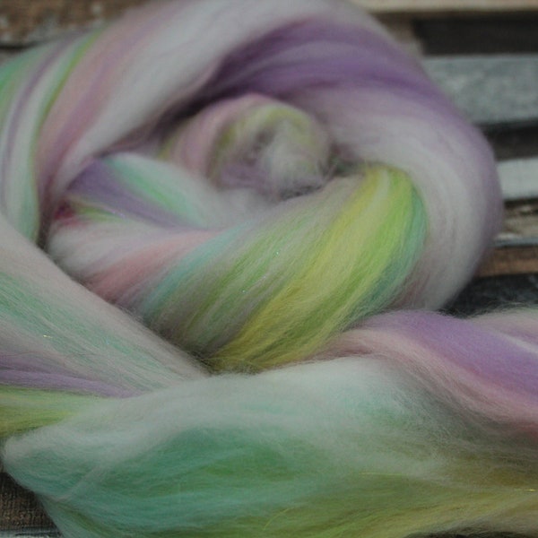 23g Sparkly mixed roving for needle felting mermaids, wet felting, weaving or spinning into hand spun yarn