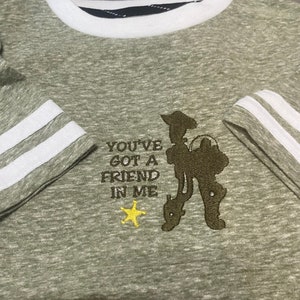 Boys Toy Story T-Shirt: Embroidered Buzz and Woody, Size 6/7