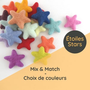 Felt stars/stars diy/felted shape/bulk/wool felt stars/diy/felt/crafts projects/DIY kid decor/sustainable felt supplies/kid activities/wool