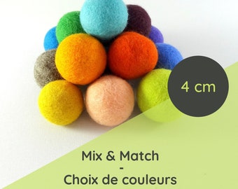 Felt balls/pompom/2 inches/4 cm/felt balls bulk/wool felt ball/felt pompoms/diy/felt/crafts projects/DIY kid decor/sustainable felt supplies