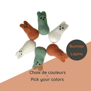 Felt bunnies/rabbit/Easter diy/Easter decoration/felted animals/easter bunnies/wool felt/Diy/felt/craft project/sustainable supplies/plush