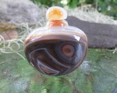 Chinese Banded Agate Snuff Bottle - 20th Century Tobacciana - Carved Stone Bottle - Excellent