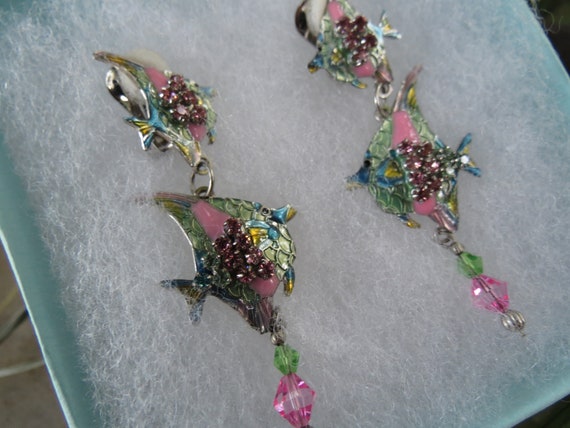 Lunch at the Ritz Fish Earrings - LATR Angel Fish… - image 3