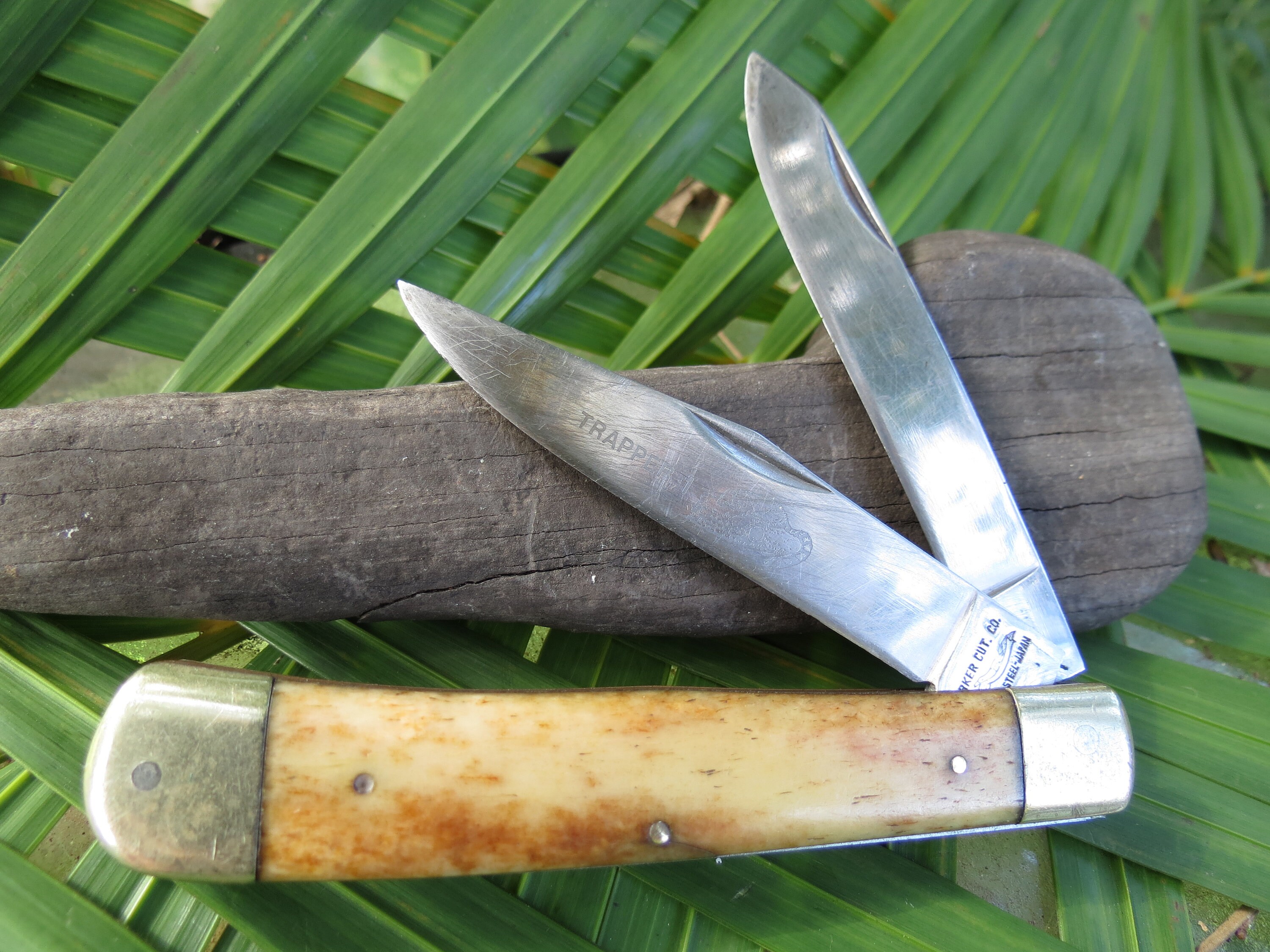 Parker Cutlery Company Smooth Bone Trapper 19814 Japan Etsy