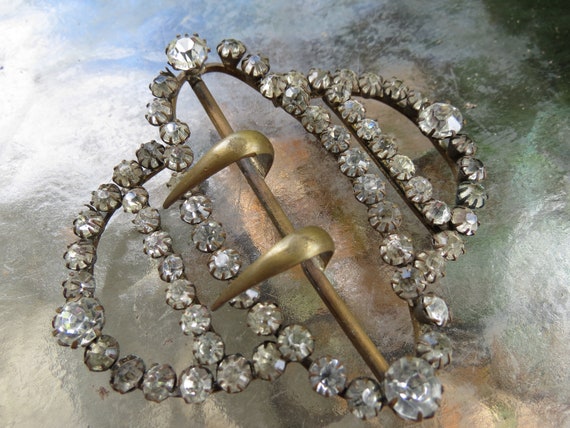 C19th Paste Sash Cloak Buckle Clasp Crystal
