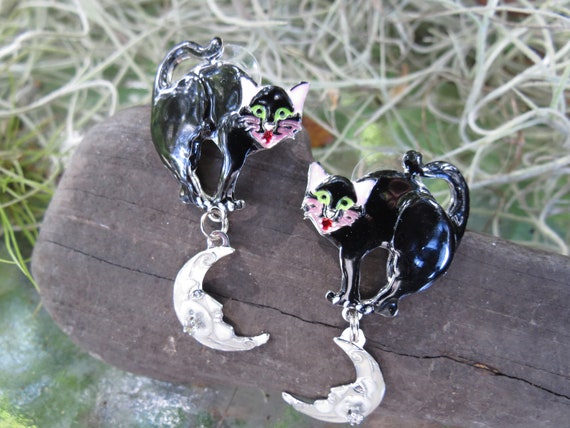 Lunch at the Ritz Halloween Cat Earrings - LATR C… - image 3