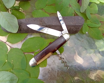 E Bruckmann Mann Knife Made in Solingen Germany Smooth Wood