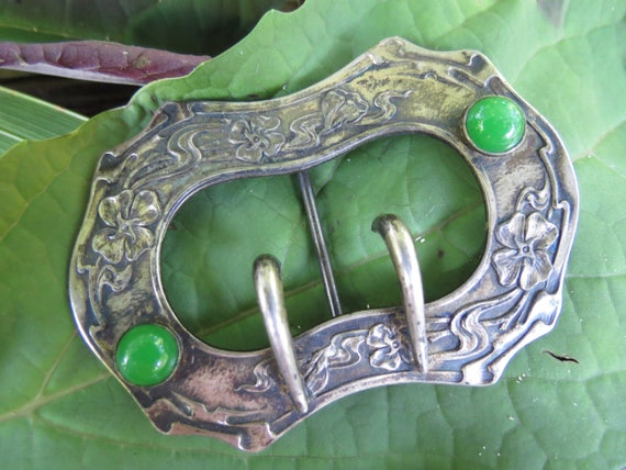 Art Nouveau Buckle Brooch - Original Antique Buck… - image 6