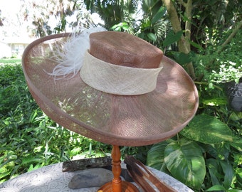 Fantastic Italian Straw Hat - Huge Runway Wide Brim Hat - Elegent Summer Hat - Excellent Condition