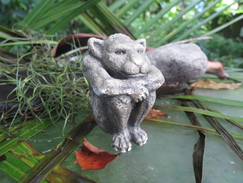 Miniature Garden Statue Mythical Creature Plaster Figurine Etsy