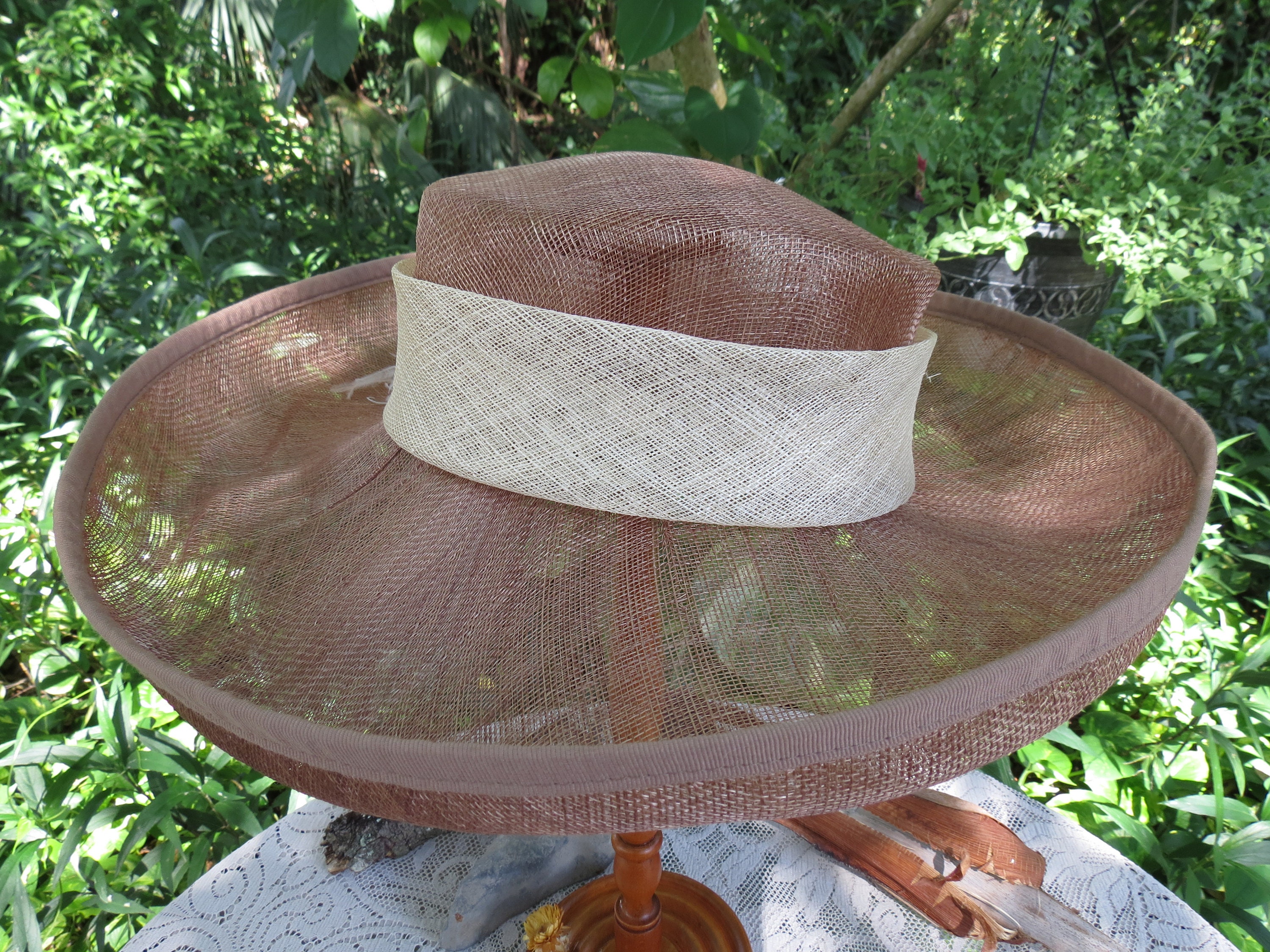 Fantastic Italian Straw Hat Huge Runway Wide Brim Hat Etsy