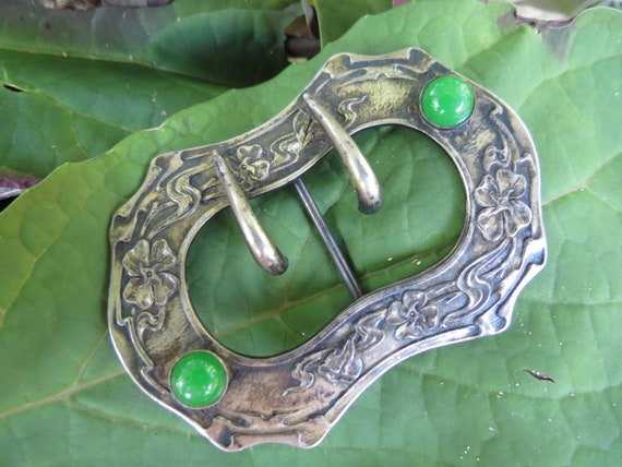 Art Nouveau Buckle Brooch - Original Antique Buck… - image 5