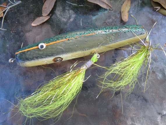 Leurre De Pêche Handcrafted Uncle Ed's - Topwater En Bois 4,5" Pour Brochet Et Musky