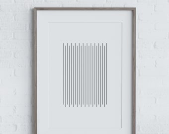Modern Black and White Line Art, Printable Wall Art, Home Minimalist Art, Digital Download, 18 x 24